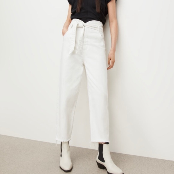 All Saints Denim - Allsaints Sammy Paperbag Waist High Rise Straight Leg Jeans Size 6